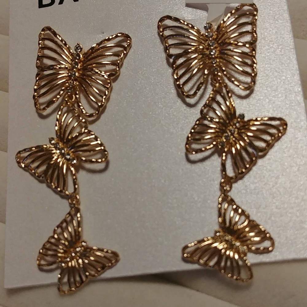 NWT Baublebar Butterfly Earrings - Picture 4 of 4